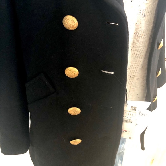 Double Breasted Wool Peacoat - Picture 3 of 12